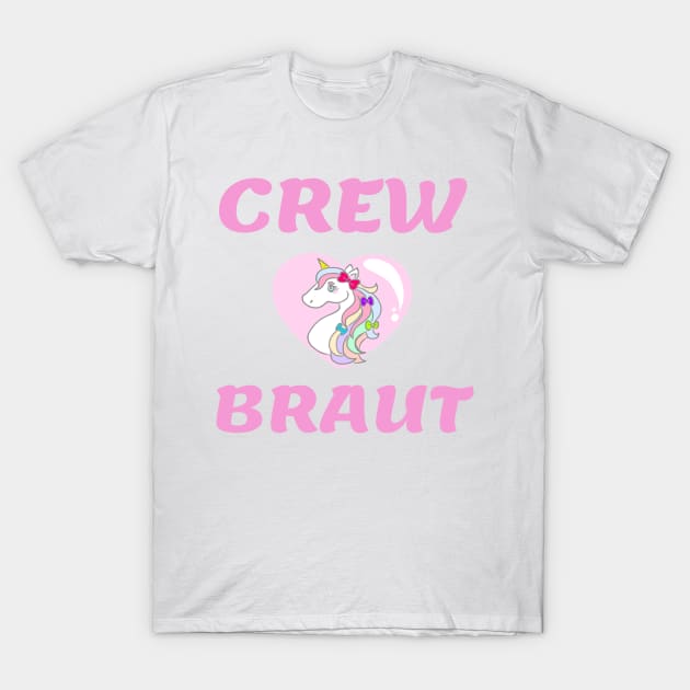 Bachelorette Party Shirt Unicorn Crew Bride T-Shirt by KK-Royal